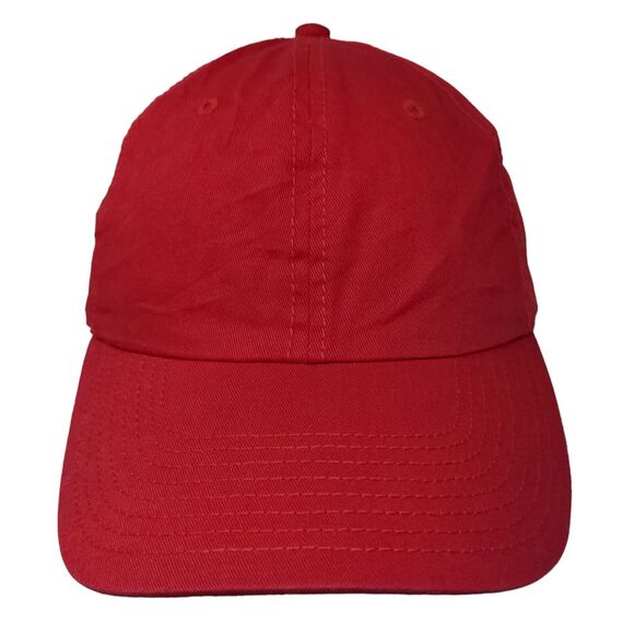 Unbranded Men's Slideback Hat Red Size Adult Blank Adjustable - Picture 1 of 8